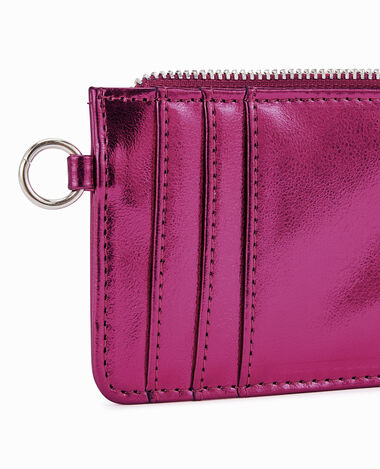 Mini porte-monnaie effet cuir métallisé rose - Pimkie