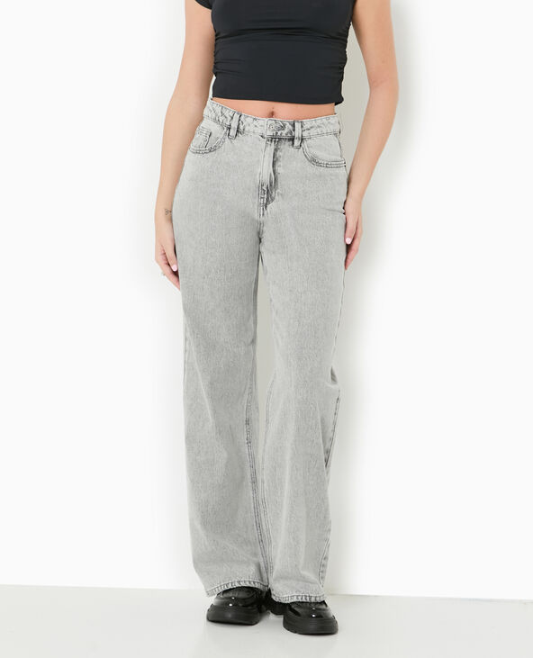 Jean wide taille haute blanc - Pimkie