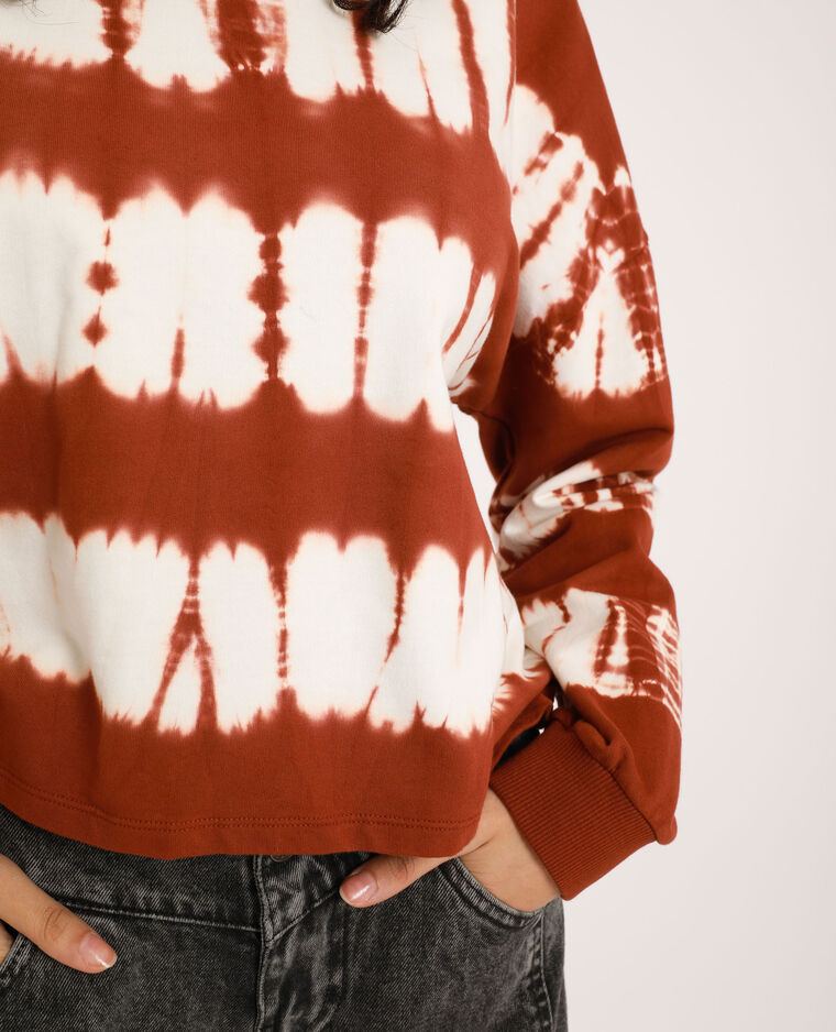 Sweat tie & dye marron - Pimkie