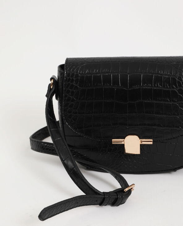 Petit sac croco noir - Pimkie