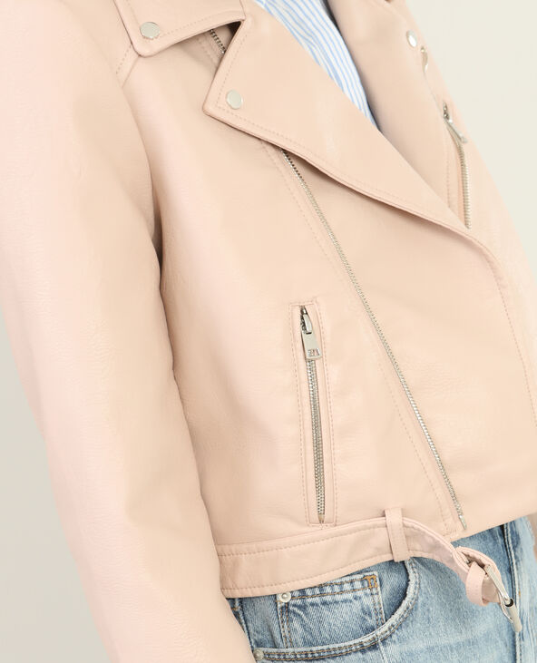 Veste biker rose clair - Pimkie