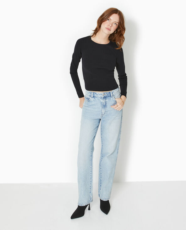 Pull fin avec dos-nu noir - Pimkie