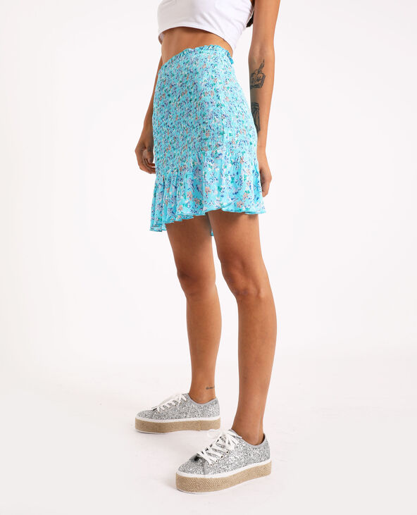 Jupe en smock bleu - Pimkie