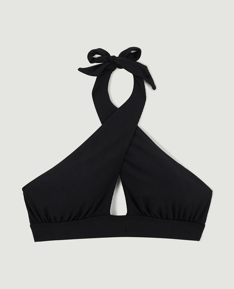 Haut de maillot triangle foulard croisé noir - Pimkie