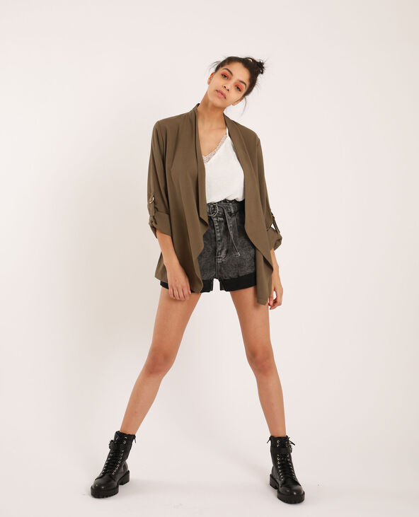 Veste sales fluide kaki