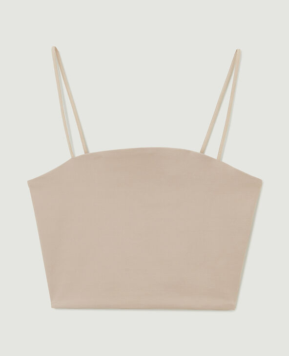 Brassière fines bretelles beige - Pimkie