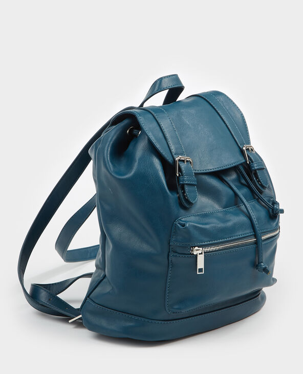 Sac à dos simili cuir bleu foncé - Pimkie