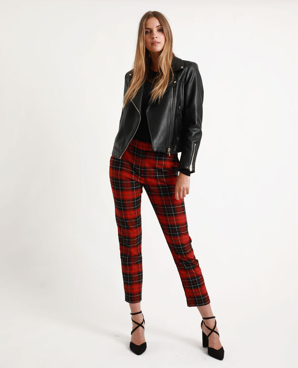 Pantalon rouge à carreaux femme discount