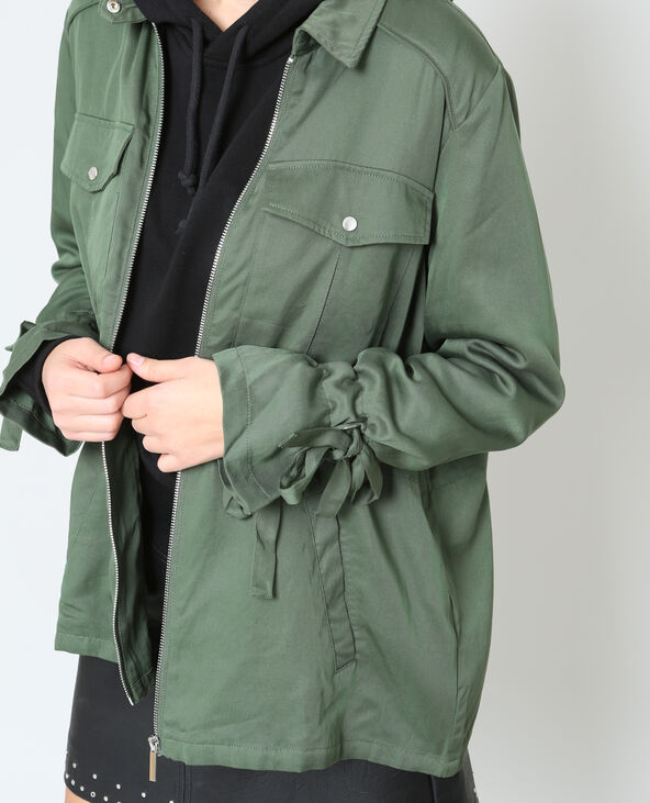 Veste fluide à poches vert foncé - Pimkie