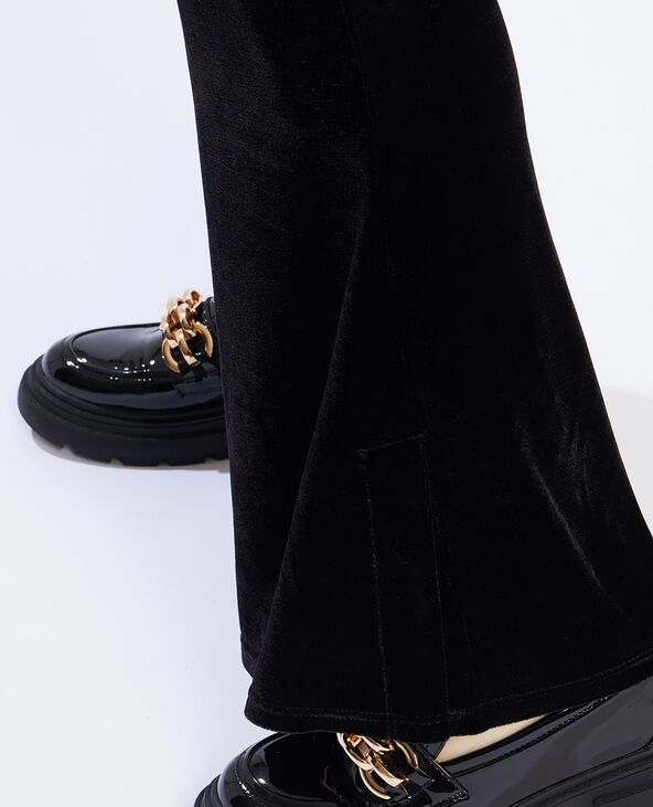 Pantalon flare velours noir - Pimkie