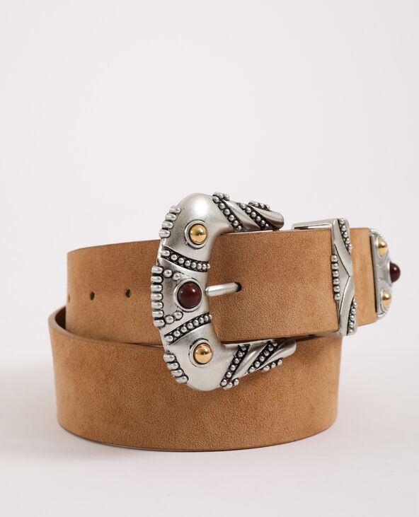 Ceinture suédine camel - Pimkie