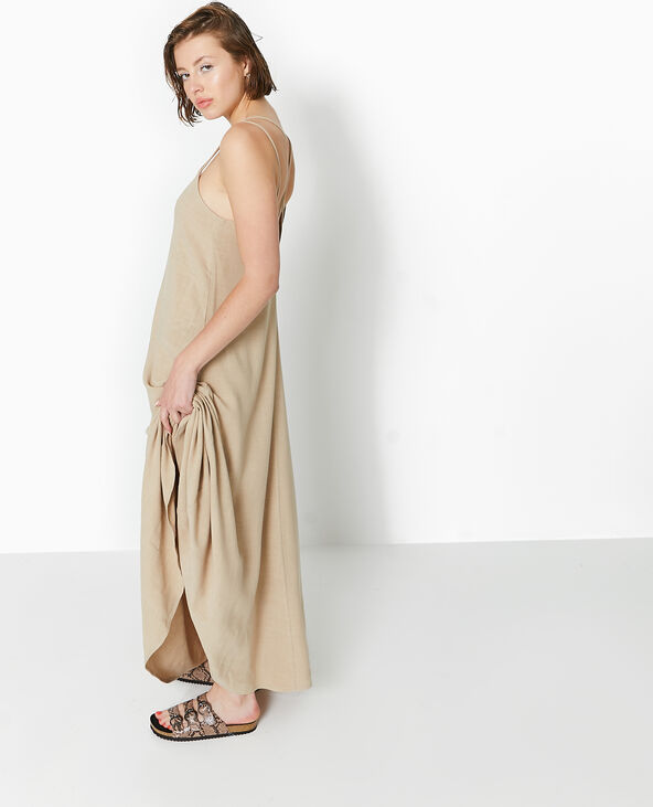 Robe longue avec lin
