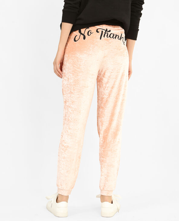Pantalon de jogging effet velours rose clair - Pimkie