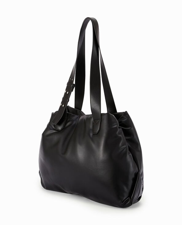 Grand sac cabas effet matelassé noir - Pimkie