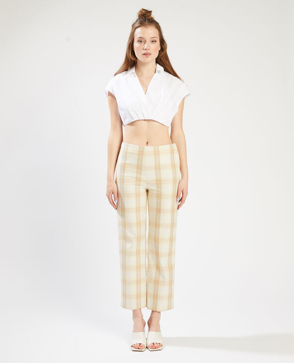 Chemise cropped croisée blanc - Pimkie