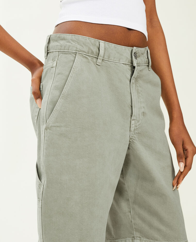 Bermuda charpentier cargo vert de gris - Pimkie