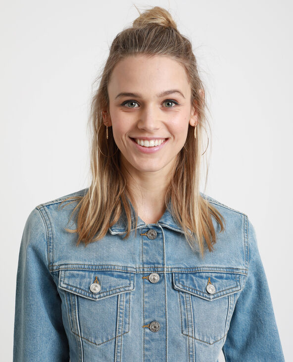 Veste en jean courte bleu - Pimkie
