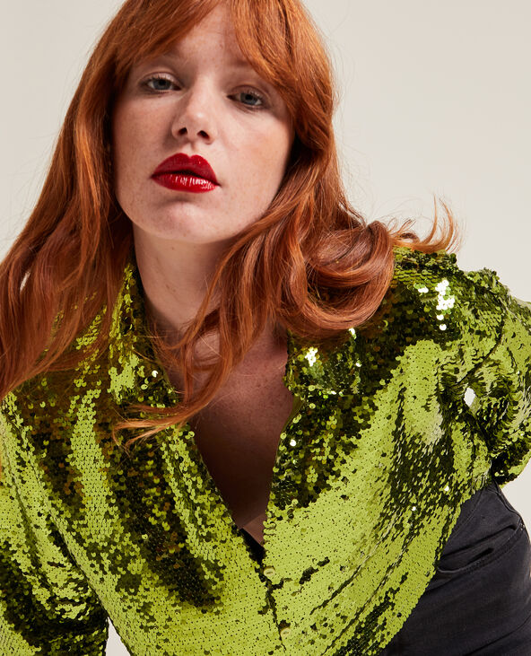 Chemise courte a sequins