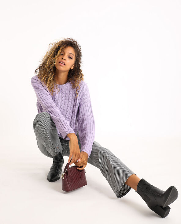 Pull torsadé violet - Pimkie
