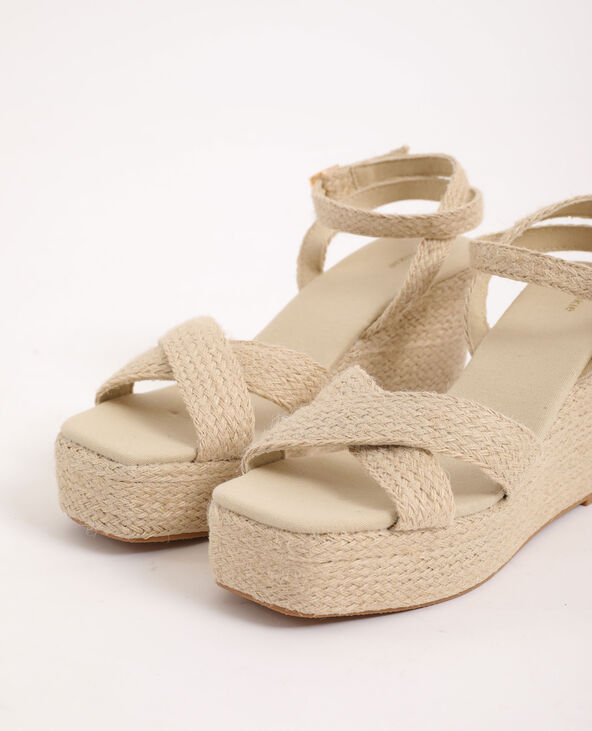 Chaussure compensée en corde hotsell
