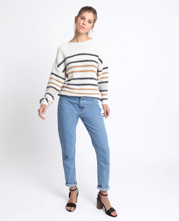 Pull rayé blanc - Pimkie