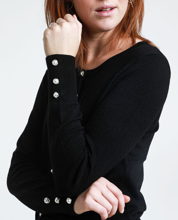 Gilet à perles noir - Pimkie