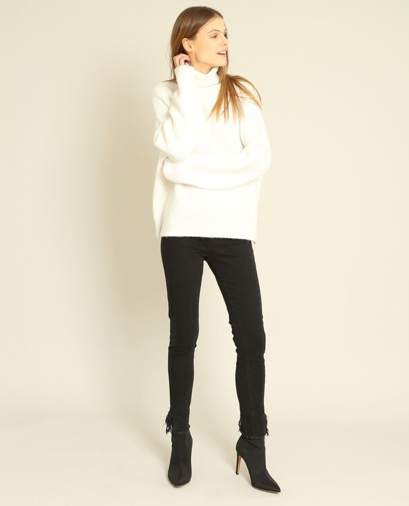 Pull chaud col roulé blanc - Pimkie