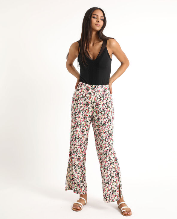Pantalon fluide a fleurs Pimkie