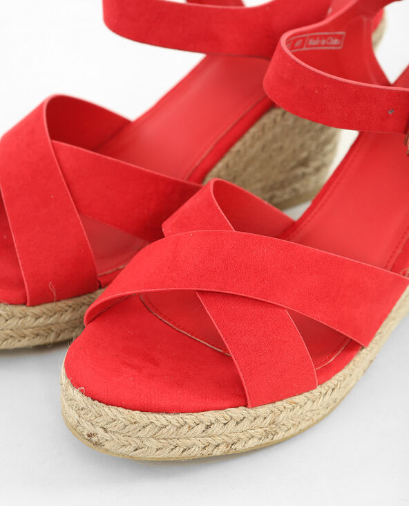 Sandales compensées rouge - Pimkie