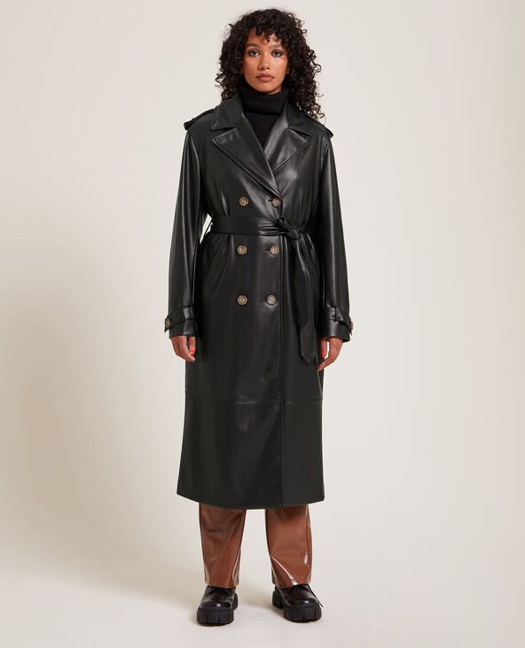 Trench long simili cuir discount
