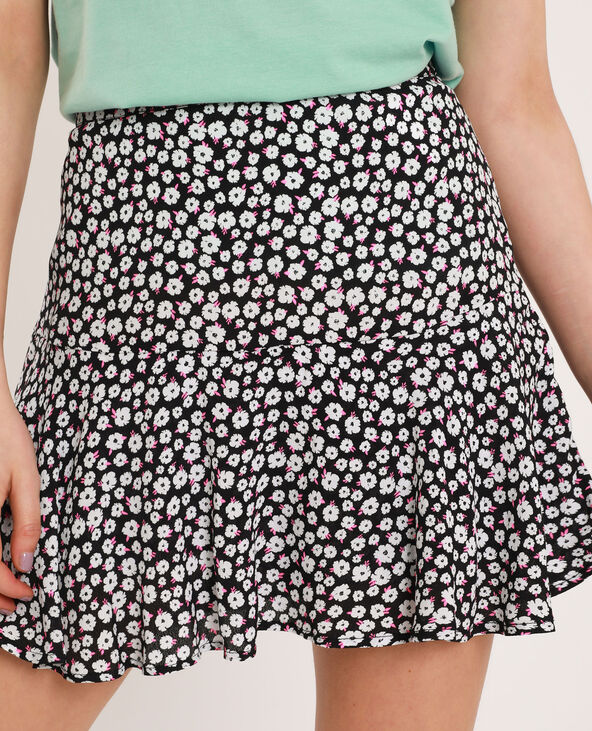 Jupe short a fleurs