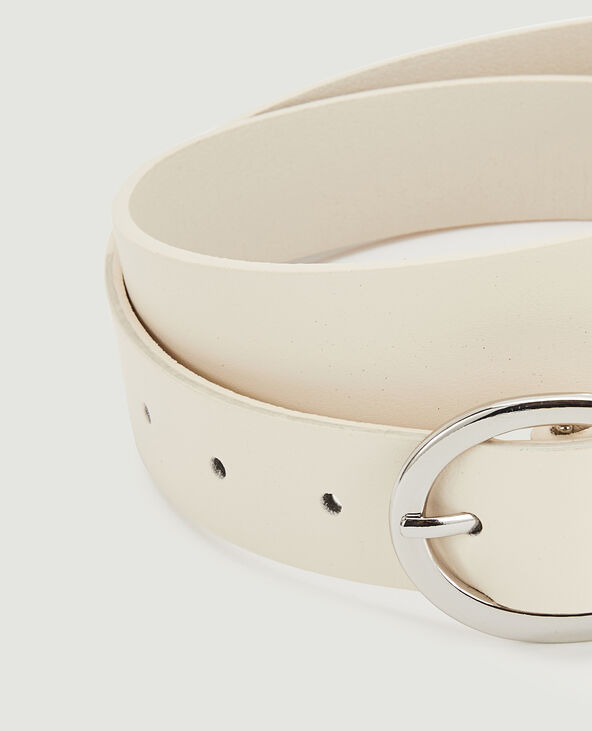Ceinture boucle ovale écru - Pimkie