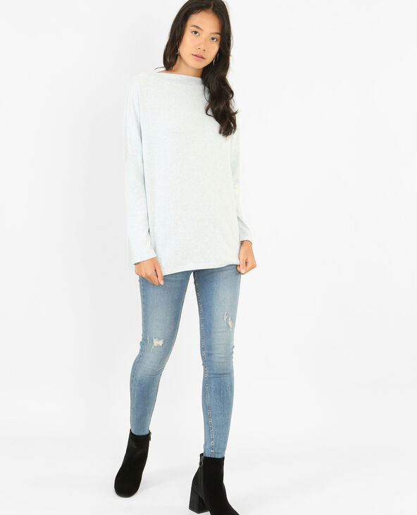 Pull à col bateau bleu - Pimkie