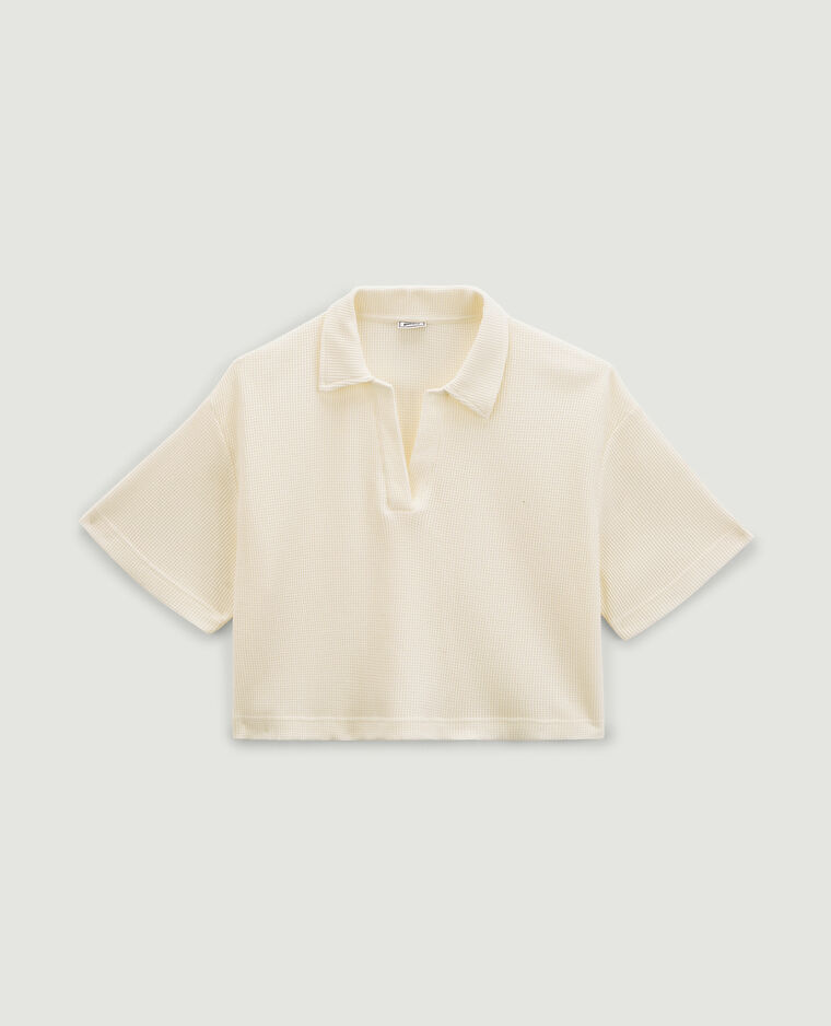 Polo oversize cropped blanc - Pimkie