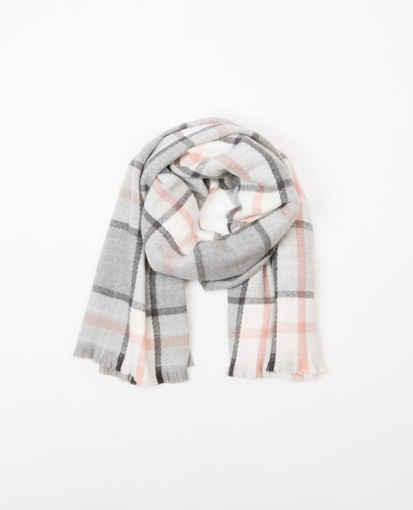 Echape plaid à carreaux gris foncé - Pimkie