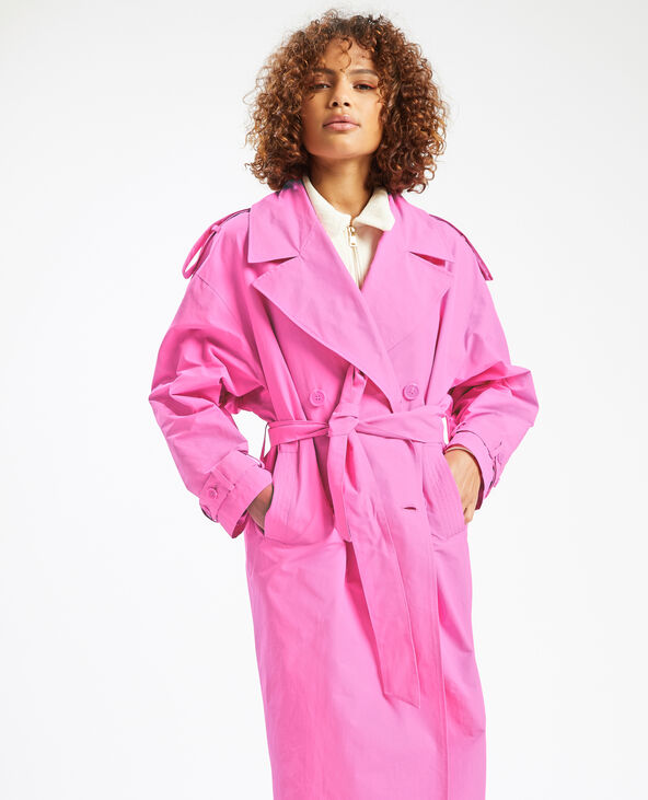 Trench long oversize rose fuchsia - Pimkie