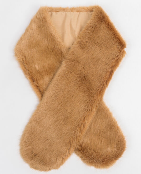 Echarpe fausse fourrure beige - Pimkie