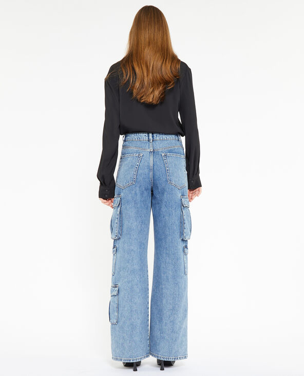 Jean cargo large bleu - Pimkie