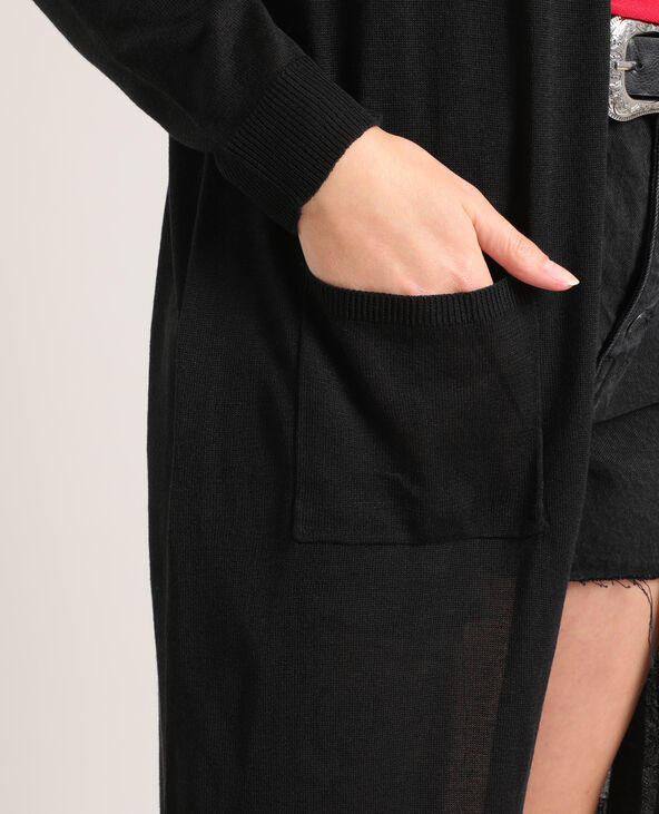 Gilet long noir - Pimkie