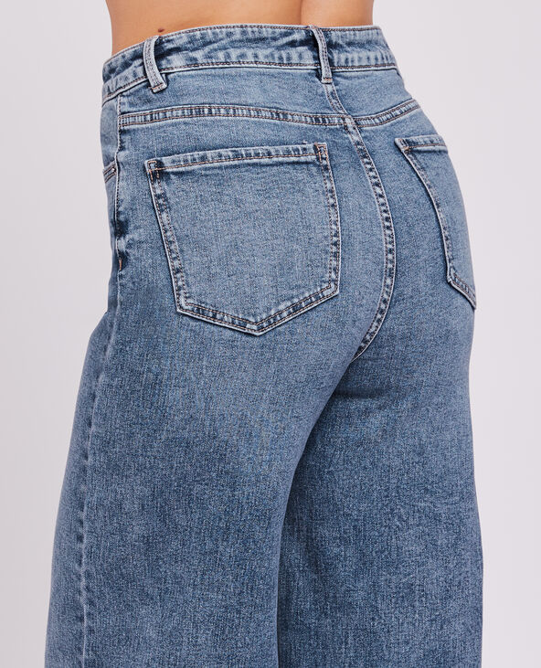 Jean large effet délavé bleu - Pimkie