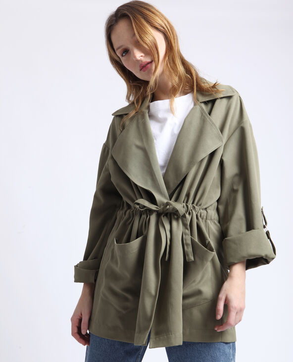 Veste fluide vert de gris - Pimkie