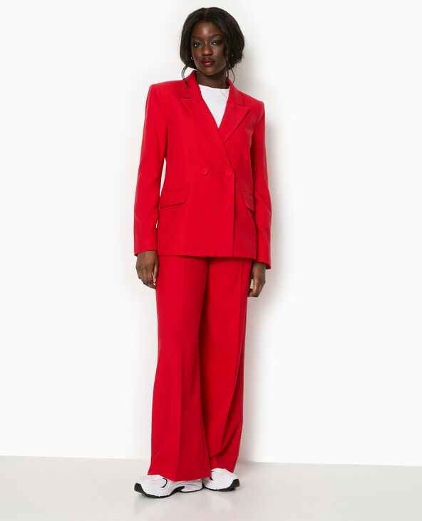 Veste tailleur avec double boutonnage rouge - Pimkie