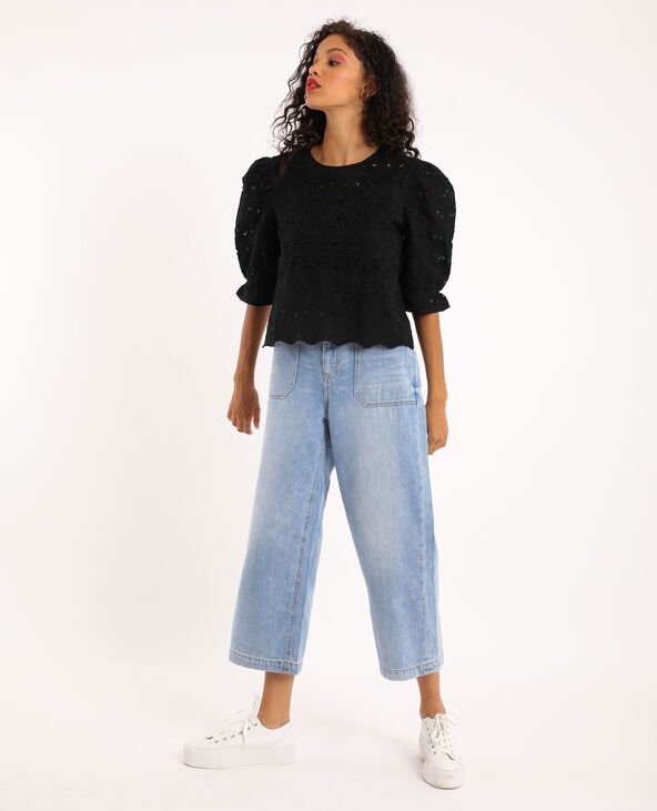 Blouse broderie anglaise noir - Pimkie