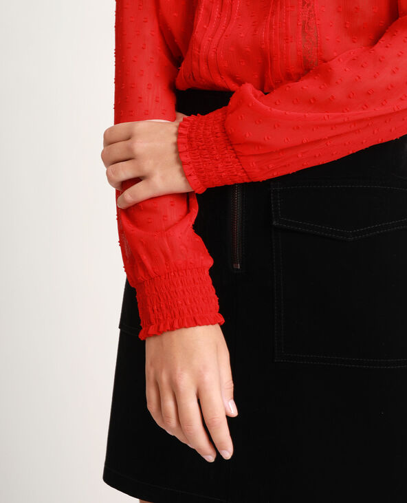 Blouse à plumetis rouge - Pimkie