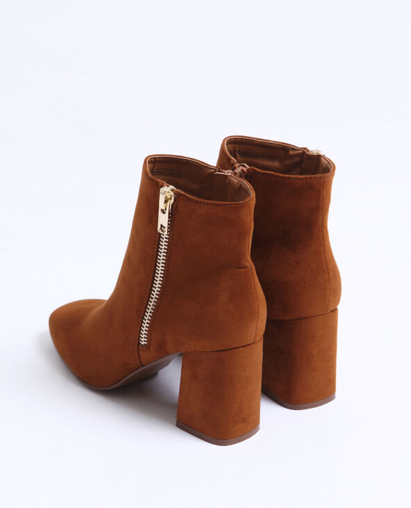 Bottines suédine marron - Pimkie