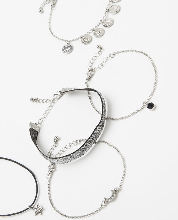 Lot de 5 bracelets argenté - Pimkie