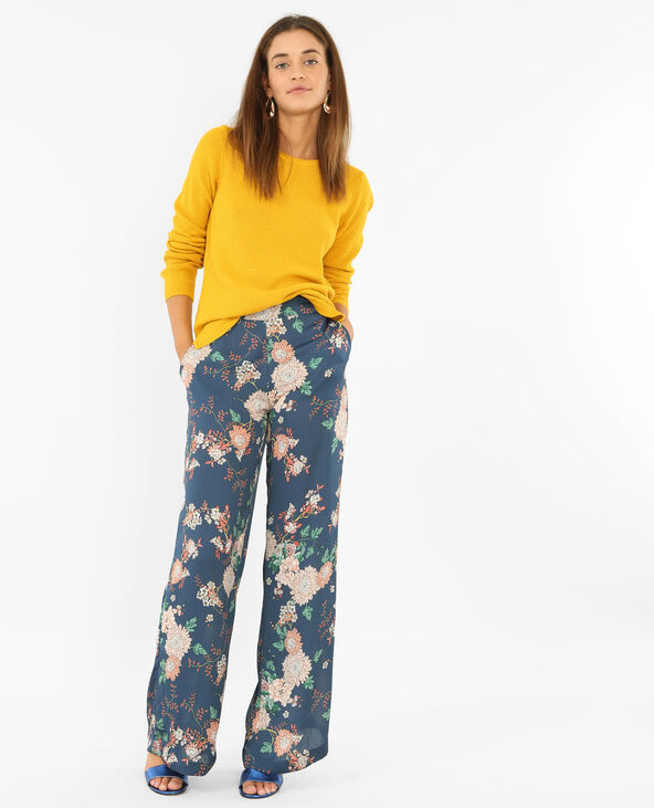 Pull maille fantaisie jaune ocre - Pimkie