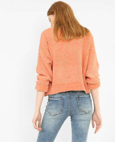 Pull en maille chenille rose - Pimkie