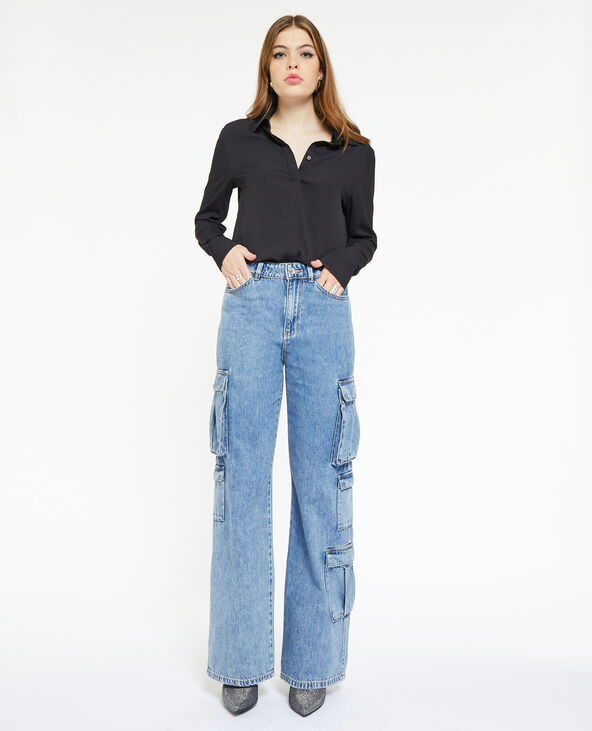 Jean cargo large bleu - Pimkie
