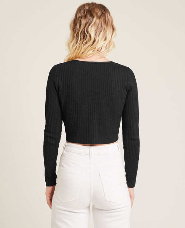 Gilet court avec anneau noir - Pimkie
